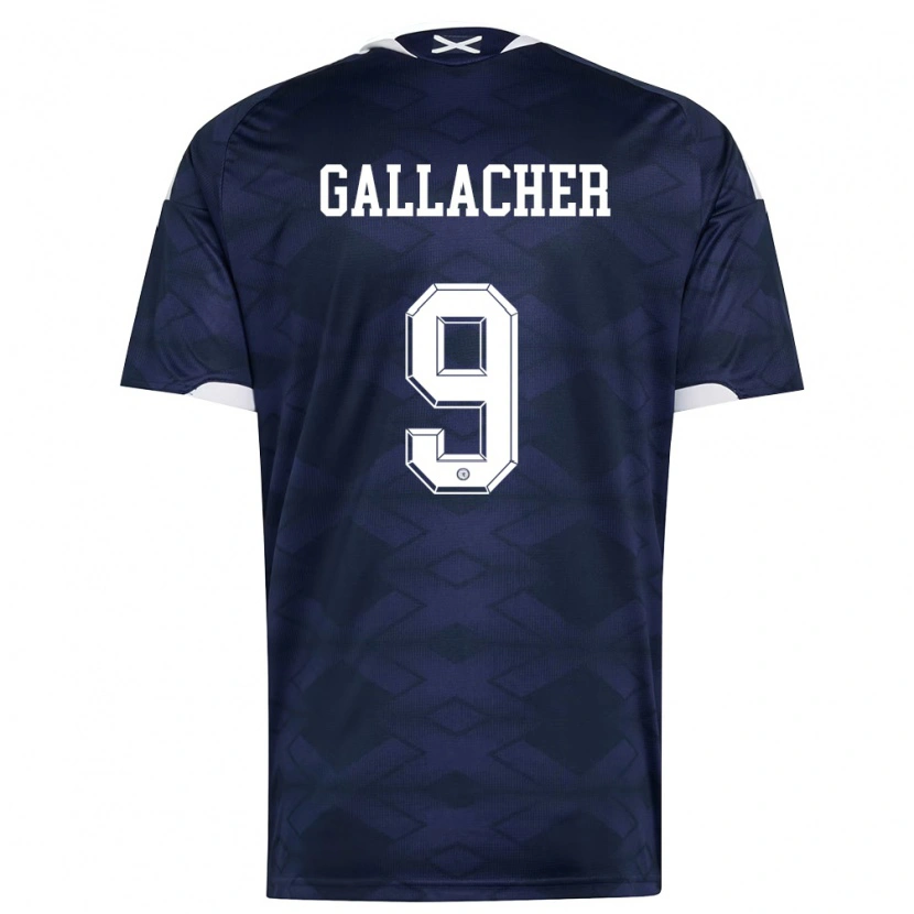 Danxen Hombre Camiseta Escocia Amy Gallacher #9 Marino Blanco 1ª Equipación 26-28 La Camisa México
