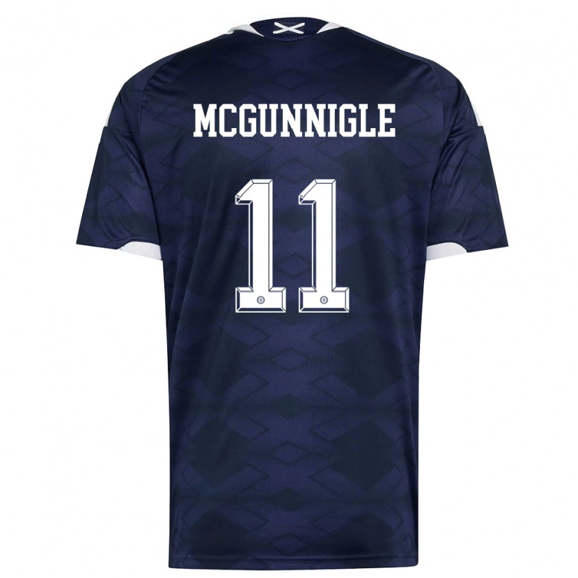 Danxen Hombre Camiseta Escocia Cai Mcgunnigle #11 Marino Blanco 1ª Equipación 26-28 La Camisa México