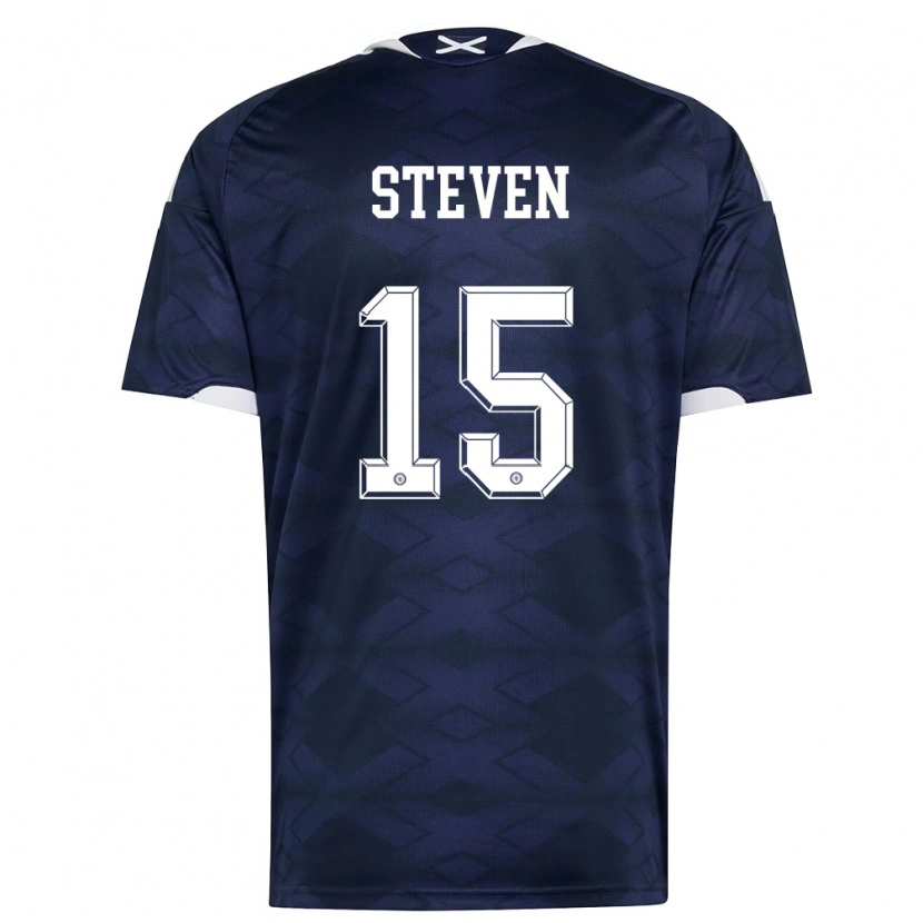 Danxen Hombre Camiseta Escocia Taylor Steven #15 Marino Blanco 1ª Equipación 26-28 La Camisa México