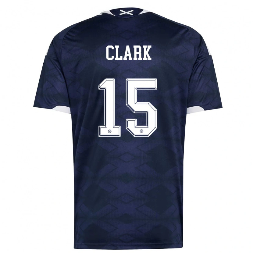 Danxen Hombre Camiseta Escocia Jenna Clark #15 Marino Blanco 1ª Equipación 26-28 La Camisa México