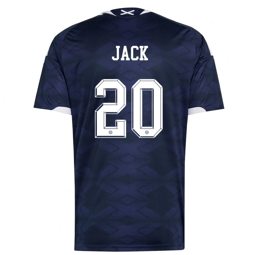 Danxen Hombre Camiseta Escocia Ryan Jack #20 Marino Blanco 1ª Equipación 26-28 La Camisa México