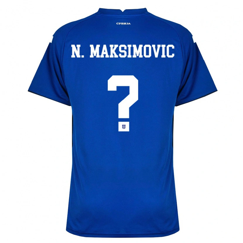 Danxen Hombre Camiseta Serbia Nemanja Maksimovic #0 Marino Rojo 1ª Equipación 26-28 La Camisa México