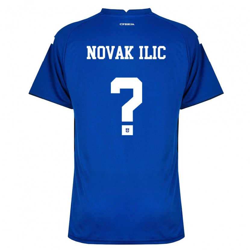Danxen Hombre Camiseta Serbia Novak Ilic #0 Marino Rojo 1ª Equipación 26-28 La Camisa México