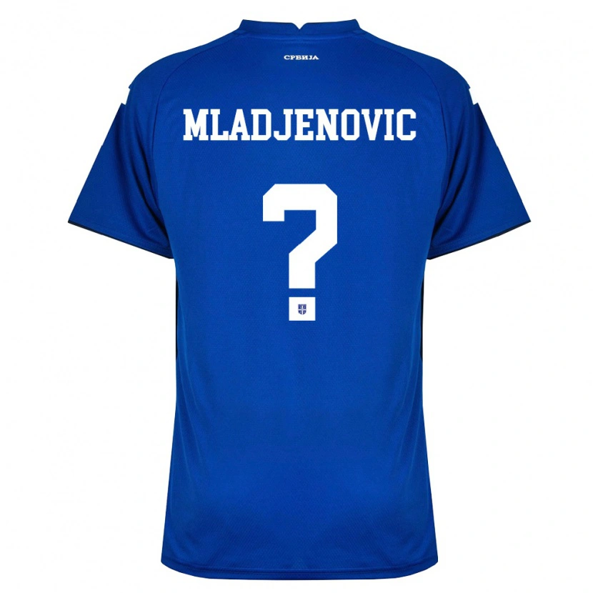 Danxen Hombre Camiseta Serbia Uros Mladjenovic #0 Marino Rojo 1ª Equipación 26-28 La Camisa México