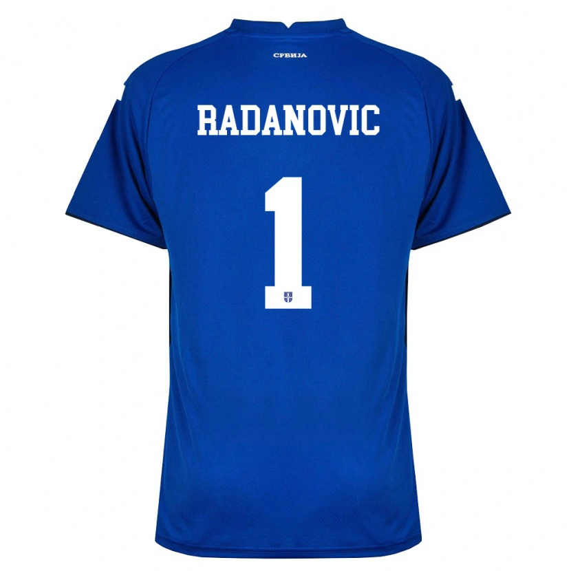 Danxen Hombre Camiseta Serbia Savo Radanovic #1 Marino Rojo 1ª Equipación 26-28 La Camisa México