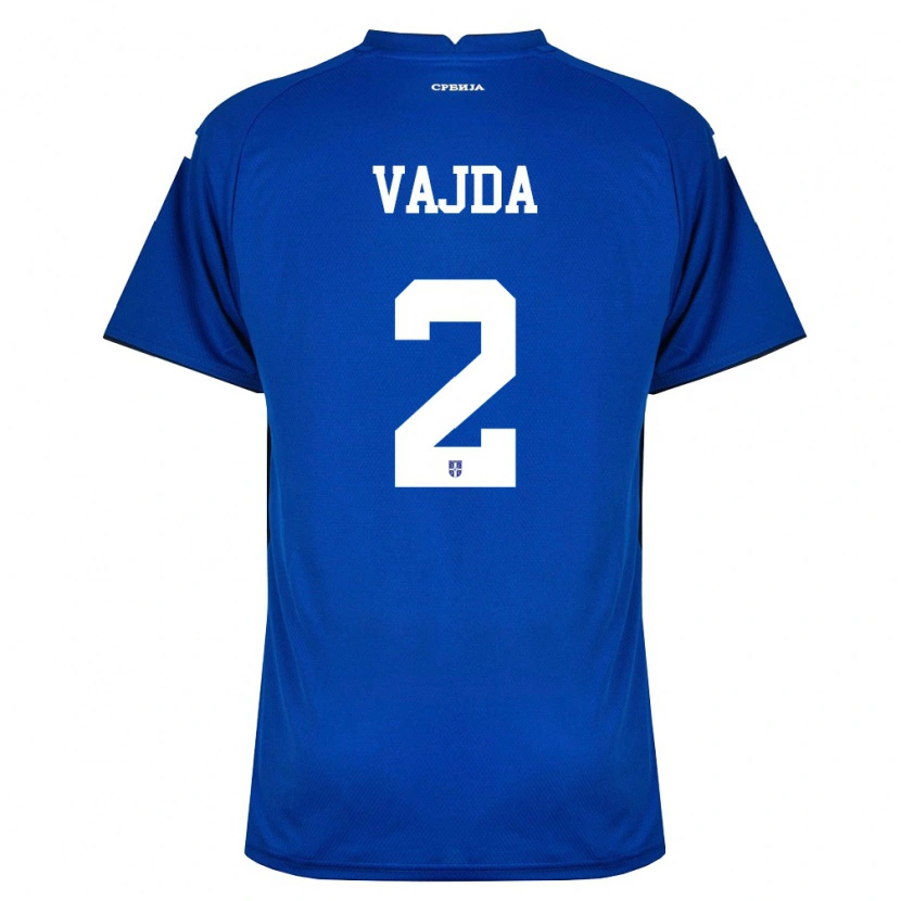 Danxen Hombre Camiseta Serbia Orsoja Vajda #2 Marino Rojo 1ª Equipación 26-28 La Camisa México