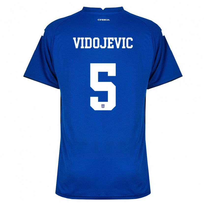 Danxen Hombre Camiseta Serbia Nemanja Vidojevic #5 Marino Rojo 1ª Equipación 26-28 La Camisa México