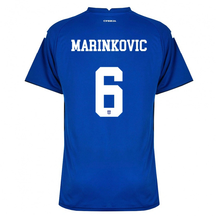 Danxen Hombre Camiseta Serbia Vojin Marinkovic #6 Marino Rojo 1ª Equipación 26-28 La Camisa México