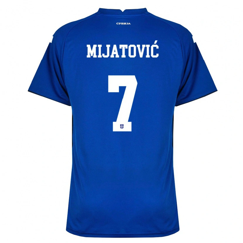 Danxen Hombre Camiseta Serbia Milica Mijatovic #7 Marino Rojo 1ª Equipación 26-28 La Camisa México