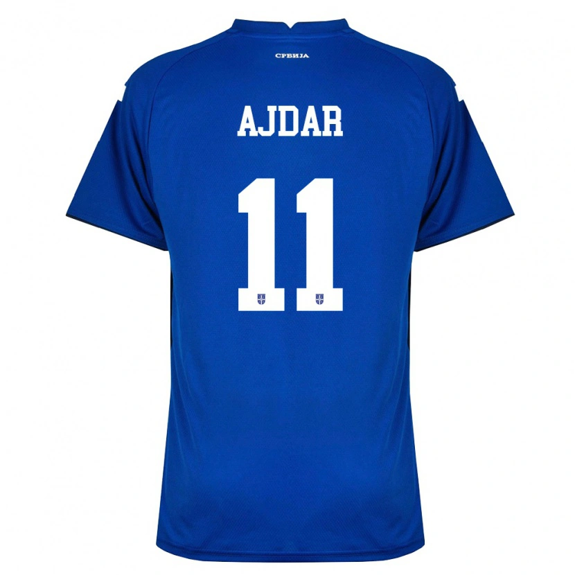 Danxen Hombre Camiseta Serbia Ognjen Ajdar #11 Marino Rojo 1ª Equipación 26-28 La Camisa México