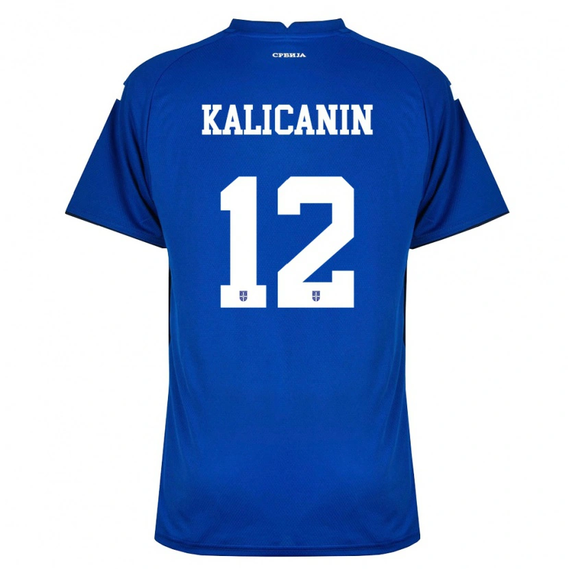 Danxen Hombre Camiseta Serbia Lazar Kalicanin #12 Marino Rojo 1ª Equipación 26-28 La Camisa México
