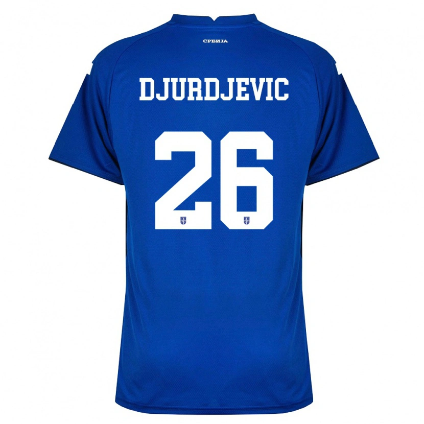 Danxen Hombre Camiseta Serbia Vukasin Djurdjevic #26 Marino Rojo 1ª Equipación 26-28 La Camisa México