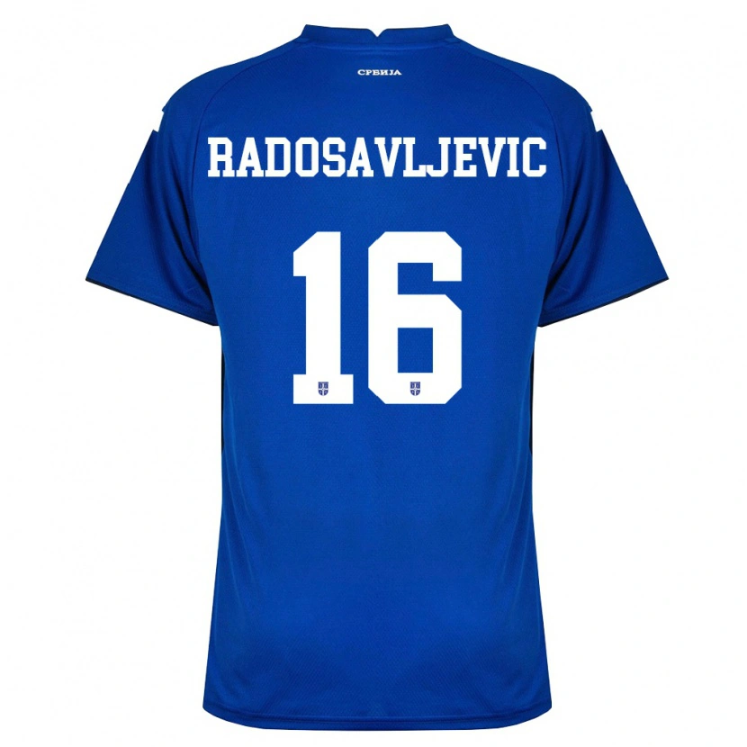 Danxen Hombre Camiseta Serbia Lazar Radosavljevic #16 Marino Rojo 1ª Equipación 26-28 La Camisa México