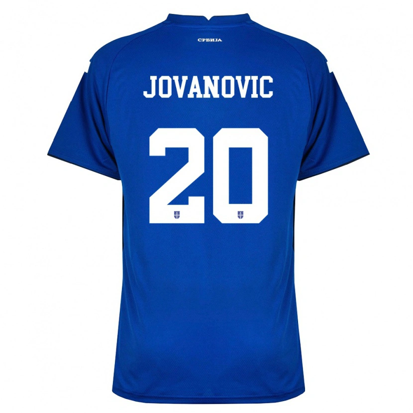 Danxen Hombre Camiseta Serbia Matija Jovanovic #20 Marino Rojo 1ª Equipación 26-28 La Camisa México