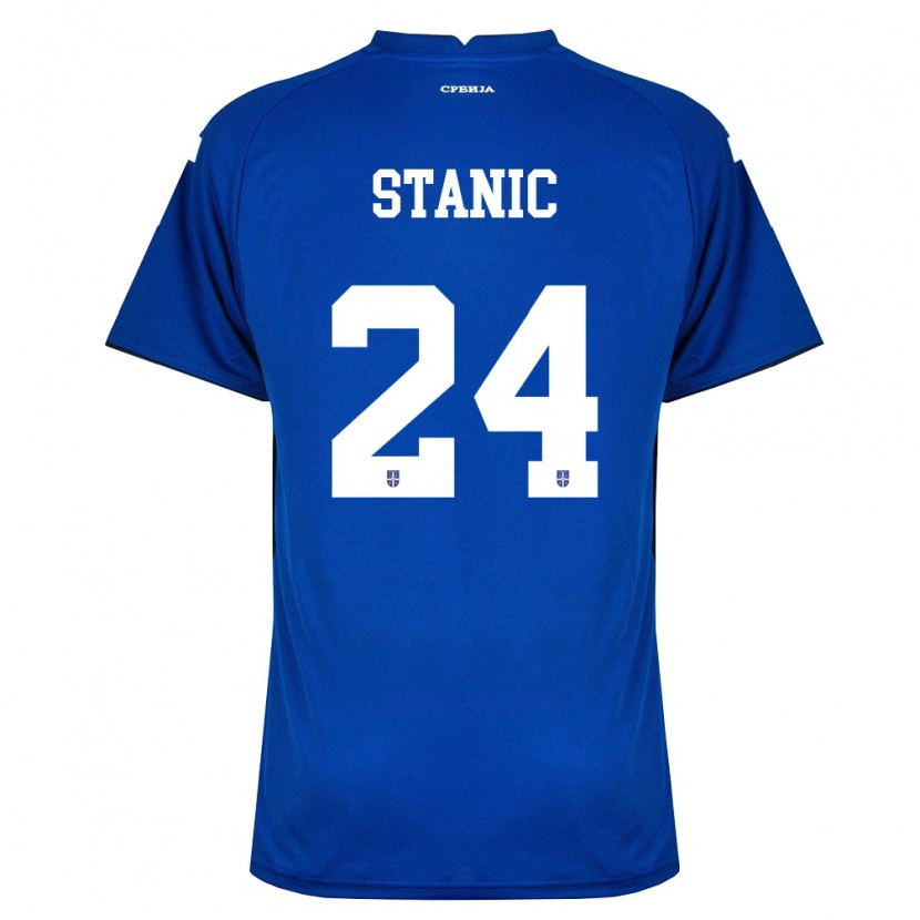 Danxen Hombre Camiseta Serbia Petar Stanic #24 Marino Rojo 1ª Equipación 26-28 La Camisa México
