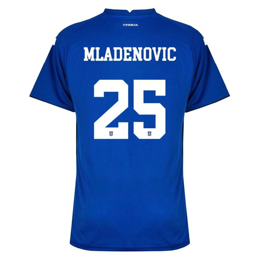 Danxen Hombre Camiseta Serbia Filip Mladenovic #25 Marino Rojo 1ª Equipación 26-28 La Camisa México