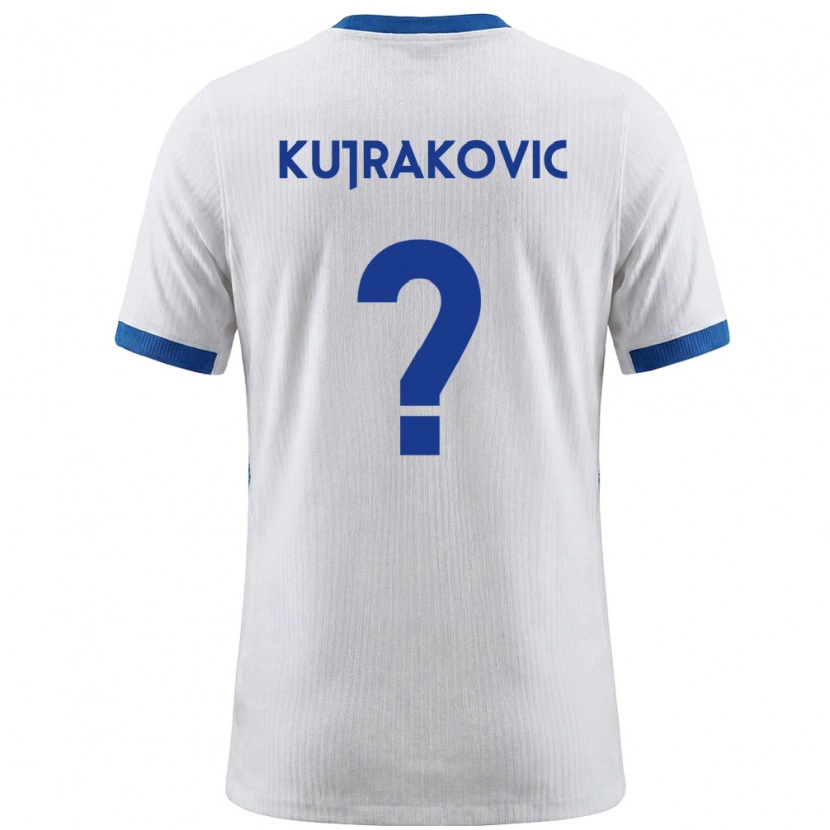 Danxen Hombre Camiseta Eslovenia Minel Kujrakovic #0 Blanco Azul 1ª Equipación 26-28 La Camisa México