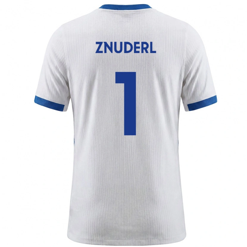 Danxen Hombre Camiseta Eslovenia Tai Znuderl #1 Blanco Azul 1ª Equipación 26-28 La Camisa México