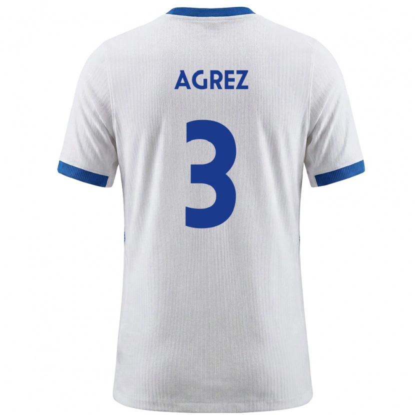 Danxen Hombre Camiseta Eslovenia Sara Agrež #3 Blanco Azul 1ª Equipación 26-28 La Camisa México