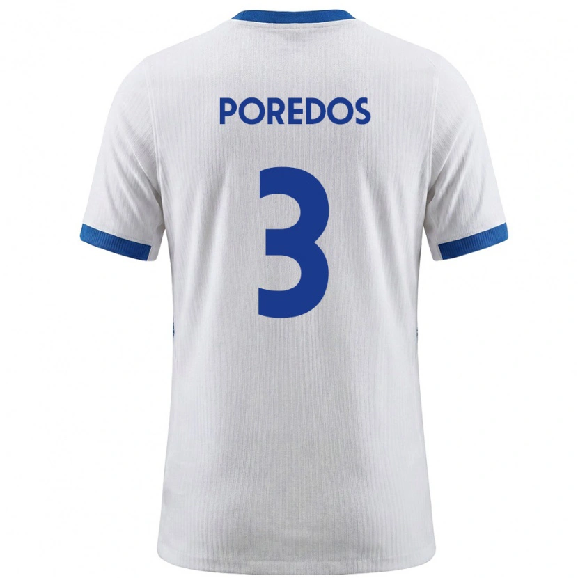 Danxen Hombre Camiseta Eslovenia Luka Poredos #3 Blanco Azul 1ª Equipación 26-28 La Camisa México