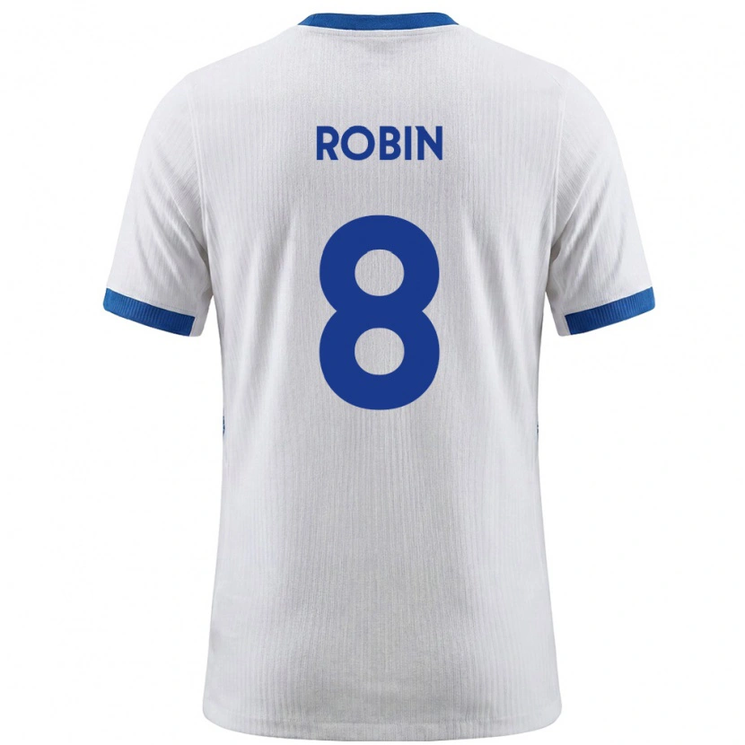 Danxen Hombre Camiseta Eslovenia Jaka Robin #8 Blanco Azul 1ª Equipación 26-28 La Camisa México