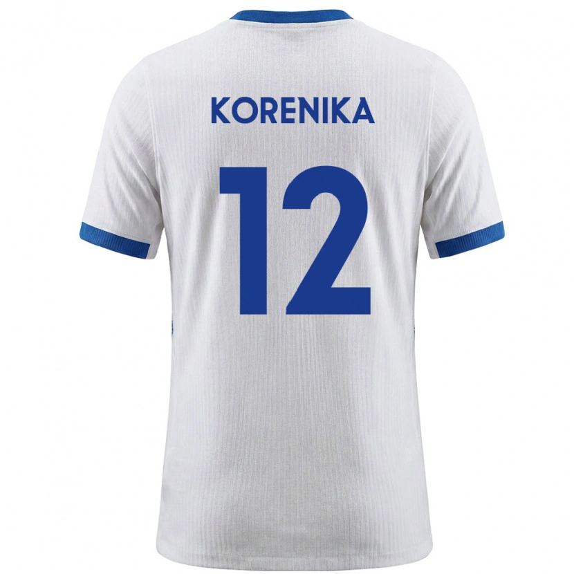 Danxen Hombre Camiseta Eslovenia Matej Korenika #12 Blanco Azul 1ª Equipación 26-28 La Camisa México