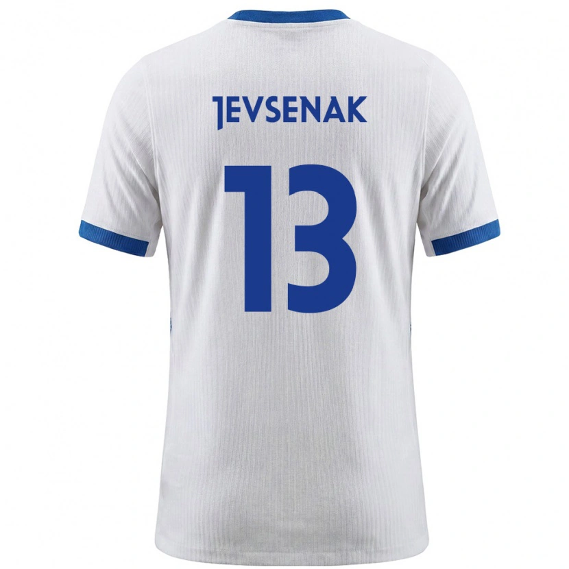 Danxen Hombre Camiseta Eslovenia Florjan Jevsenak #13 Blanco Azul 1ª Equipación 26-28 La Camisa México