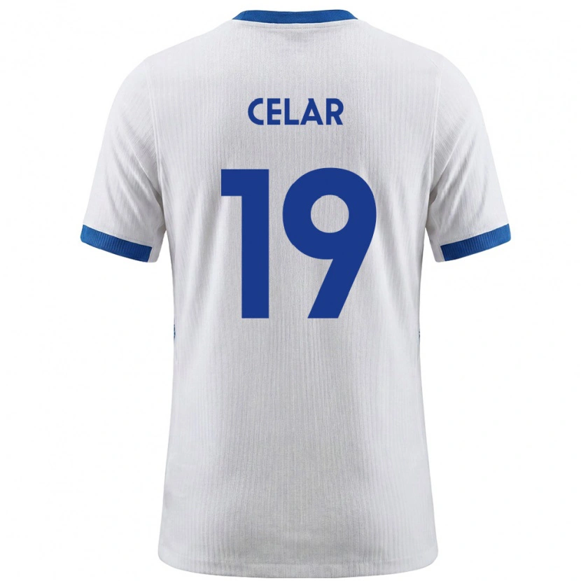 Danxen Hombre Camiseta Eslovenia Zan Celar #19 Blanco Azul 1ª Equipación 26-28 La Camisa México