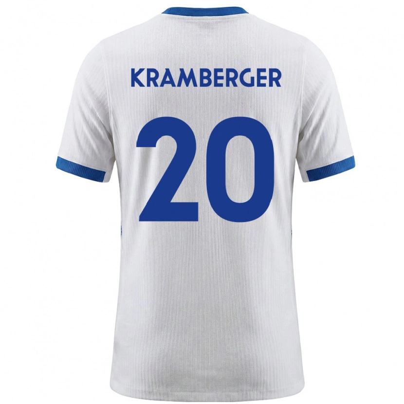 Danxen Hombre Camiseta Eslovenia Enej Kramberger #20 Blanco Azul 1ª Equipación 26-28 La Camisa México