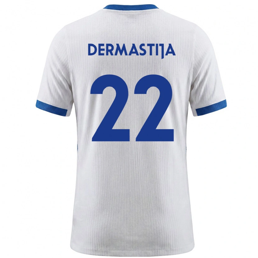Danxen Hombre Camiseta Eslovenia Nejc Dermastija #22 Blanco Azul 1ª Equipación 26-28 La Camisa México