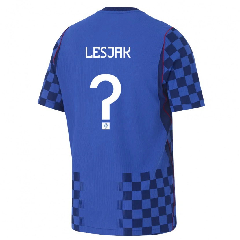 Danxen Hombre Camiseta Croacia Sven Lesjak #0 Azul Marino Rojo 2ª Equipación 26-28 La Camisa México