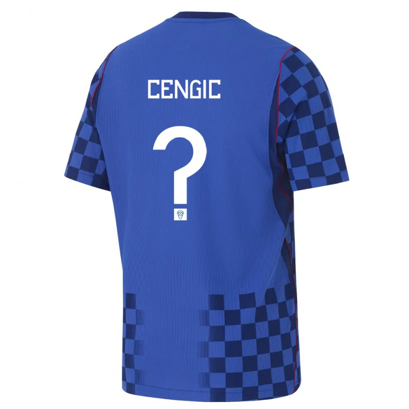 Danxen Hombre Camiseta Croacia Ivo Cengic #0 Azul Marino Rojo 2ª Equipación 26-28 La Camisa México
