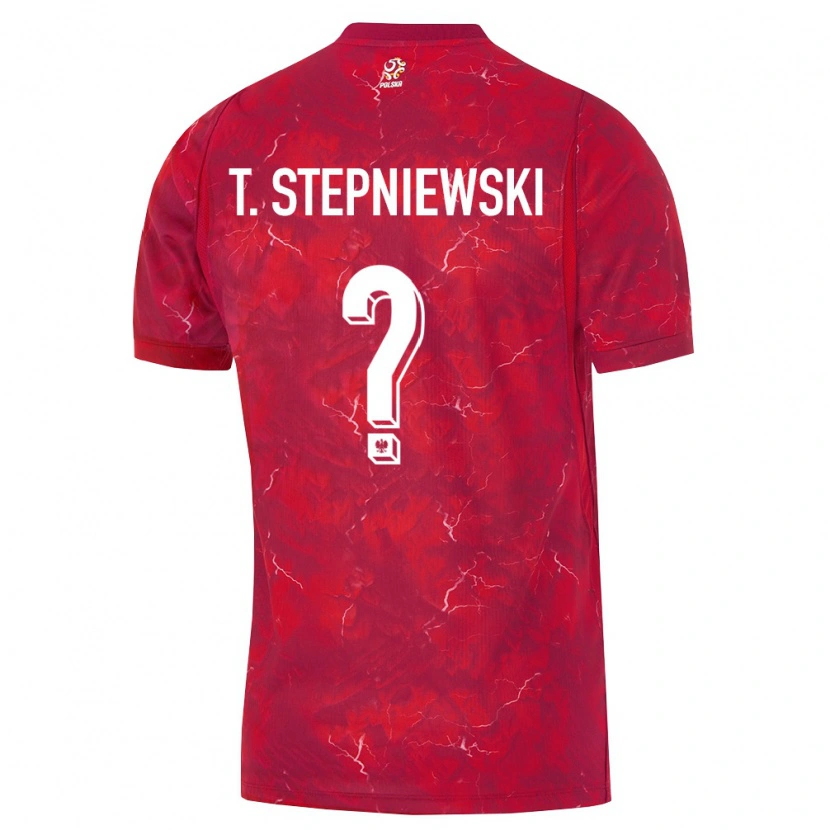 Danxen Hombre Camiseta Polonia Tymon Stepniewski #0 Rojo Blanco 2ª Equipación 26-28 La Camisa México
