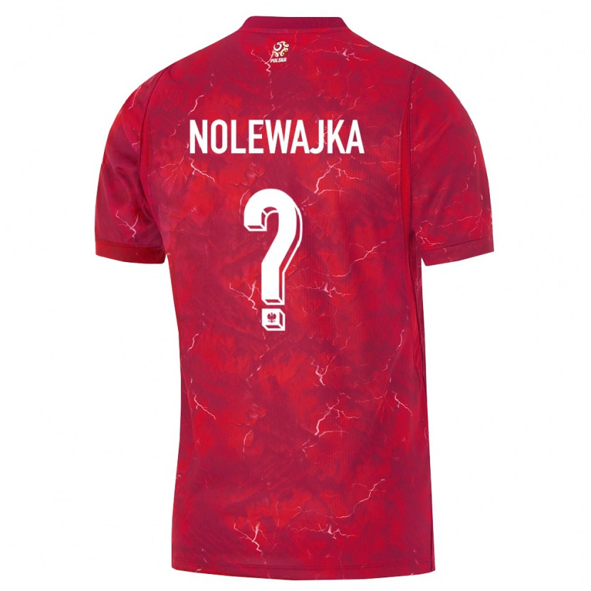 Danxen Hombre Camiseta Polonia Igor Nolewajka #0 Rojo Blanco 2ª Equipación 26-28 La Camisa México