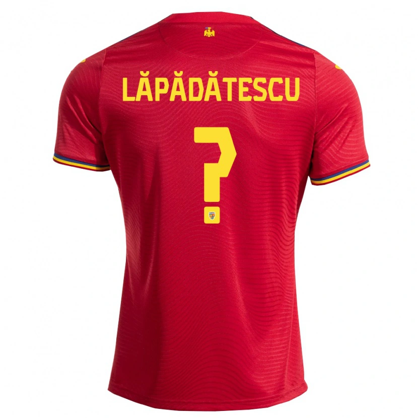 Danxen Hombre Camiseta Rumania Robert Lăpădătescu #0 Rojo Marino Amarillo 2ª Equipación 26-28 La Camisa México