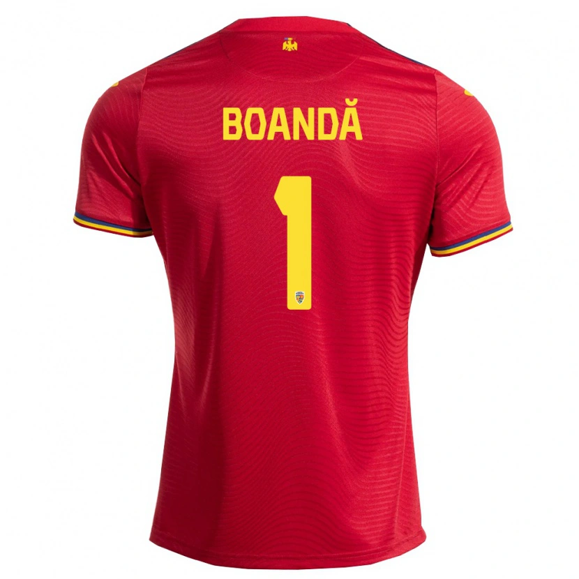 Danxen Hombre Camiseta Rumania Lavinia Boandă #1 Rojo Marino Amarillo 2ª Equipación 26-28 La Camisa México
