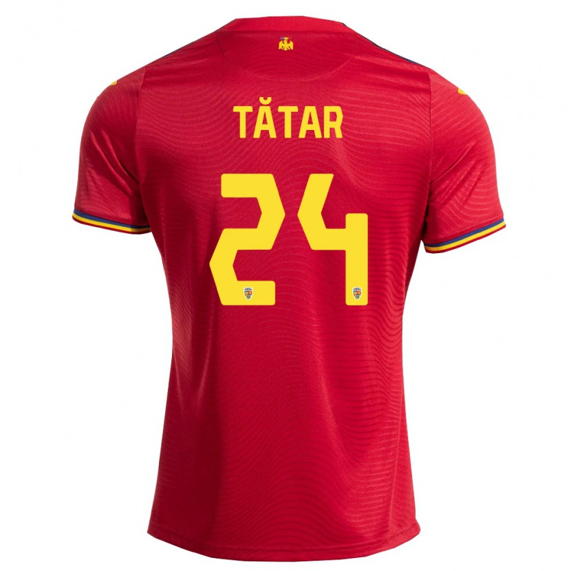 Danxen Hombre Camiseta Rumania Mădălina Tătar #24 Rojo Marino Amarillo 2ª Equipación 26-28 La Camisa México