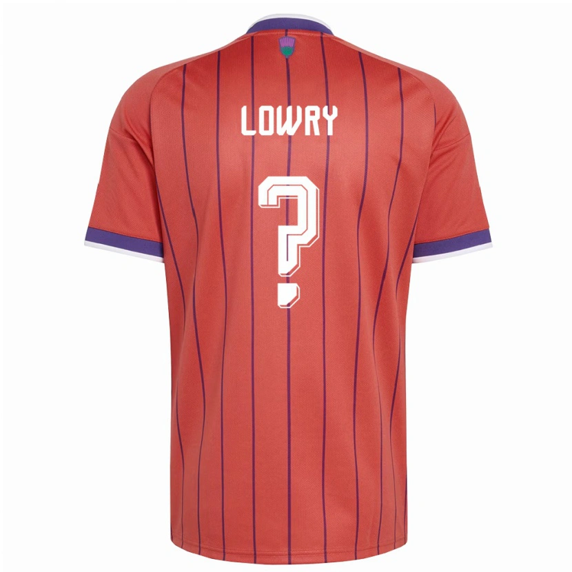 Danxen Hombre Camiseta Escocia Alex Lowry #0 Naranja Púrpura 2ª Equipación 26-28 La Camisa México