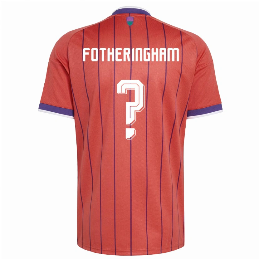 Danxen Hombre Camiseta Escocia Kai Fotheringham #0 Naranja Púrpura 2ª Equipación 26-28 La Camisa México