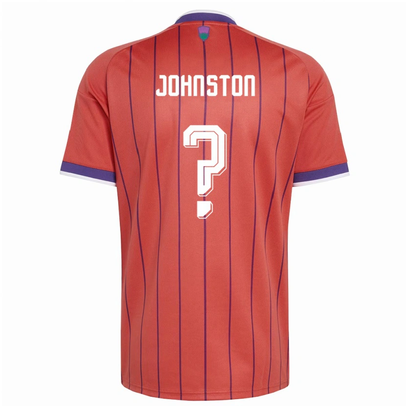 Danxen Hombre Camiseta Escocia Max Johnston #0 Naranja Púrpura 2ª Equipación 26-28 La Camisa México