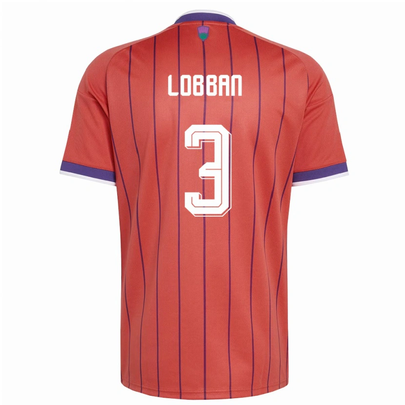 Danxen Hombre Camiseta Escocia Dylan Lobban #3 Naranja Púrpura 2ª Equipación 26-28 La Camisa México