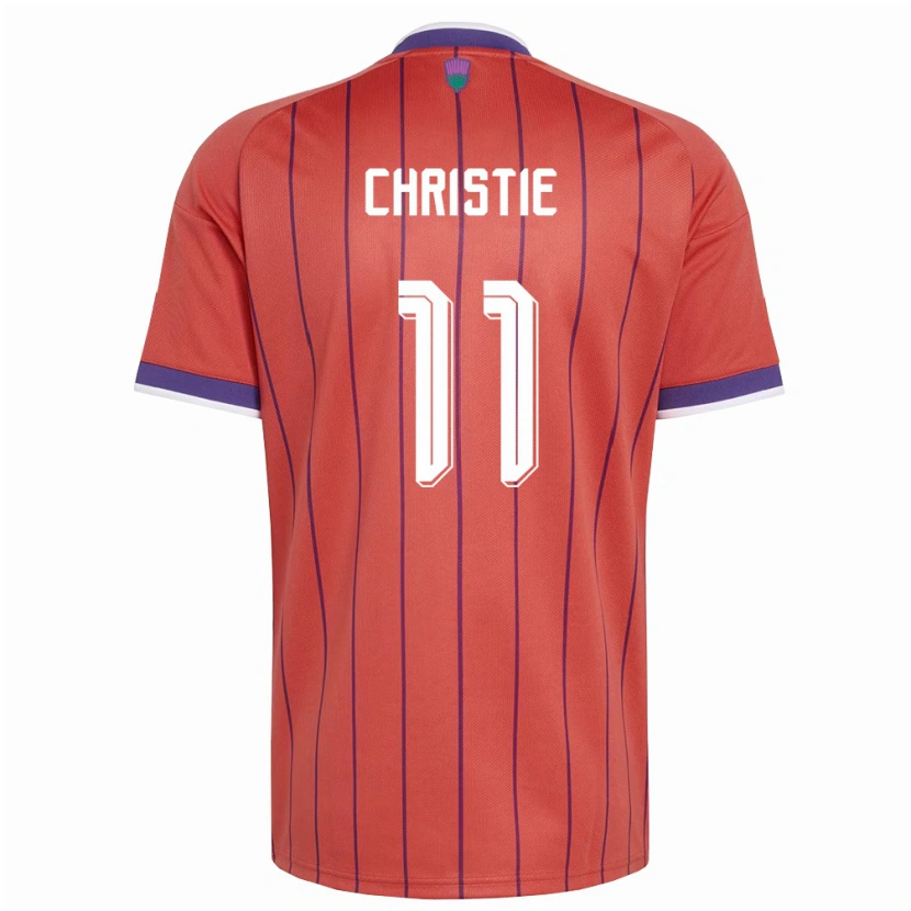 Danxen Hombre Camiseta Escocia Ryan Christie #11 Naranja Púrpura 2ª Equipación 26-28 La Camisa México