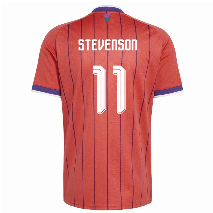 Danxen Hombre Camiseta Escocia Gus Stevenson #11 Naranja Púrpura 2ª Equipación 26-28 La Camisa México