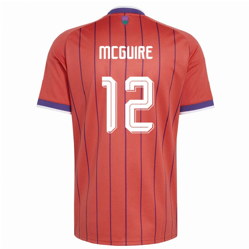 Danxen Hombre Camiseta Escocia Rydnn Mcguire #12 Naranja Púrpura 2ª Equipación 26-28 La Camisa México