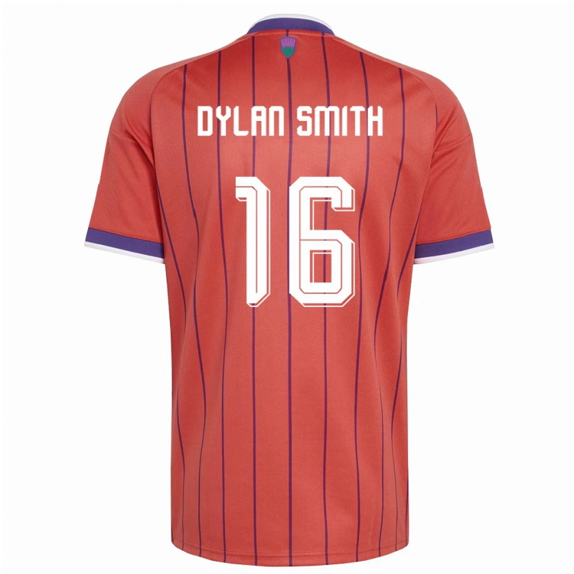 Danxen Hombre Camiseta Escocia Dylan Smith #16 Naranja Púrpura 2ª Equipación 26-28 La Camisa México
