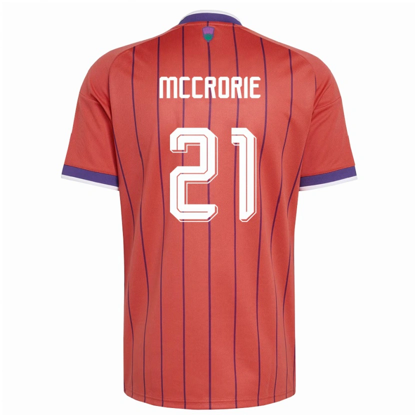 Danxen Hombre Camiseta Escocia Robby Mccrorie #21 Naranja Púrpura 2ª Equipación 26-28 La Camisa México