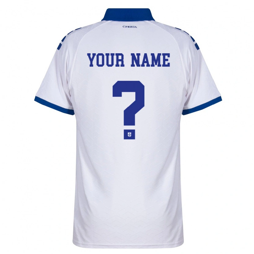 Danxen Hombre Camiseta Serbia Su Nombre #0 Marino Blanco Rojo 2ª Equipación 26-28 La Camisa México
