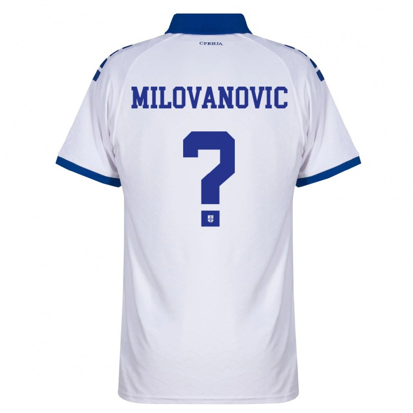 Danxen Hombre Camiseta Serbia David Milovanovic #0 Marino Blanco Rojo 2ª Equipación 26-28 La Camisa México