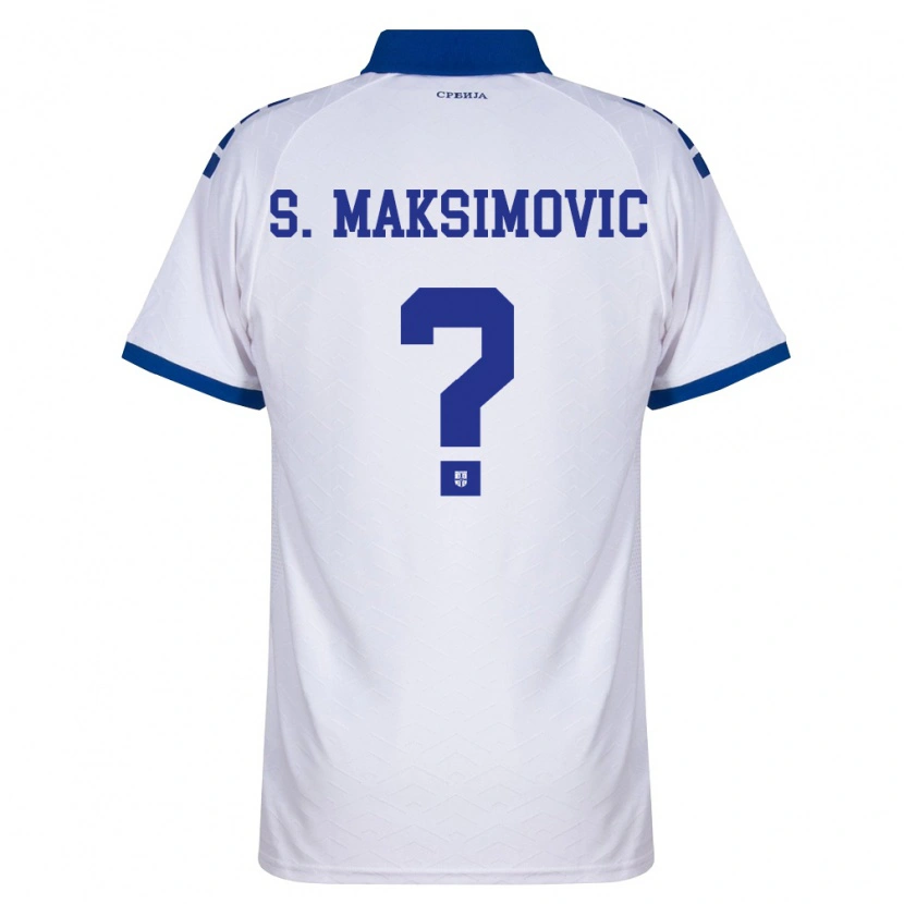 Danxen Hombre Camiseta Serbia Strahinja Maksimovic #0 Marino Blanco Rojo 2ª Equipación 26-28 La Camisa México