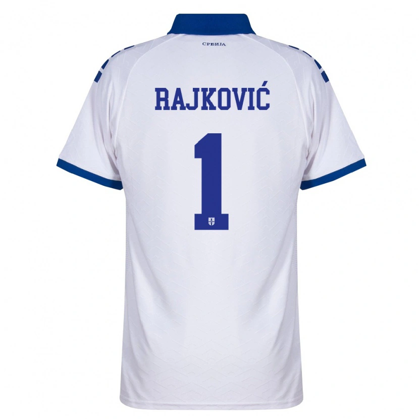 Danxen Hombre Camiseta Serbia Predrag Rajković #1 Marino Blanco Rojo 2ª Equipación 26-28 La Camisa México